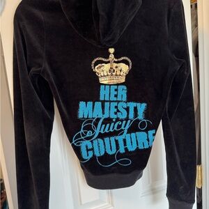 Juicy Couture Black and Blue Women's Hoodie